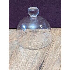 Vintage Princess House Fantasia Glass Cloche 4.5" Dome with Etched Design